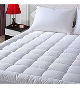 EASELAND Queen Size Mattress Pad Pillow Top Mattress Cover Quilted Fitted Mattress Protector Cott...