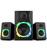 OROW Bluetooth Computer Speakers,18W PC Speakers with Subwoofer,Gaming Speakers with Bass,Support...