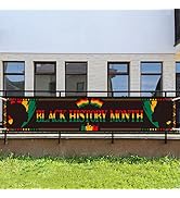 Black History Month Backdrop Banner African American Celebration Holiday Decorations Happy Black ...