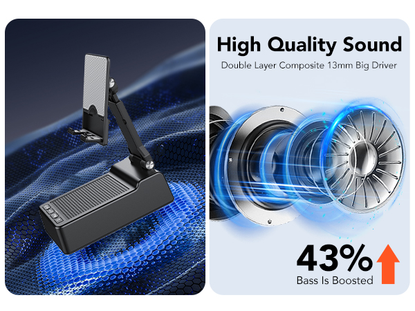 Phone Stand with Wireless Bluetooth Speaker