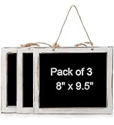 CALIFORNIA CADE ELECTRONIC Chalk Board - 8" x 9" Hanging Chalkboard Sign- Pack of 3 Vintage Frame...