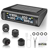 Tire Pressure Monitoring System, Dynamic Ul Track, RV TPMS with Solar Charger and USB, 4 Sensors ...