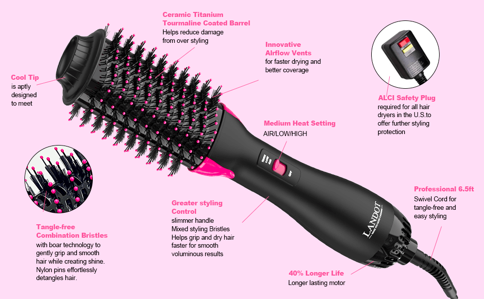 hair dryer brush blow dryer brush in one