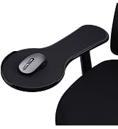 Pxoerzy Ergonomic armrest Mouse pad for Chair, Chair arm Mousepad Mouse Tray, Attaches to Chair w...