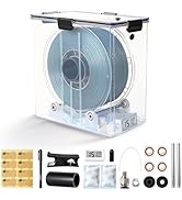 3D Printer Filament Storage Box, Dual-Outlet Airtight Dry Box with Ball-Bearing Spool Holder for ...