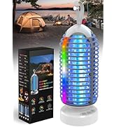 Bug Zapper Outdoor with Marquee Light, Cordless Mosquito Zapper, 4000mAh Rechargeable Electric Bu...