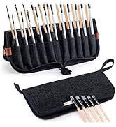 Paint Brush Holder Case for Artists with 22 Slots, Brush Organizer with Pop-Up Stand, Travel Pain...