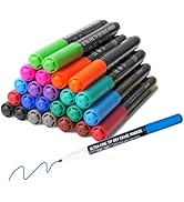 maxtek 24 Count Dry Erase Markers Ultra Fine Tip, 12 Colors, Low Odor, 0.7mm Fine Point Dry Erase...