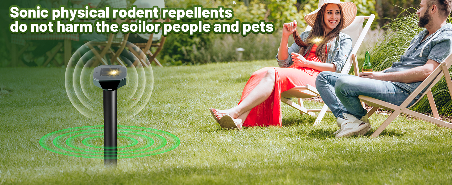 Sonic physical rodent repellents do not harm the soilor people and pets
