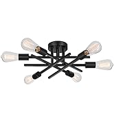 6 light semi flush mount ceiling light fixture