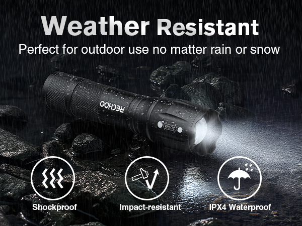 Versatile Modes/Tactical Switch/Rugged Design/Weather Resistant/Shockproof