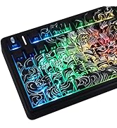 Tsungup Shine Through PBT Keycaps,138 Keys Custom Cool Dragon Pattern Side Printed Keycaps,Cherry...