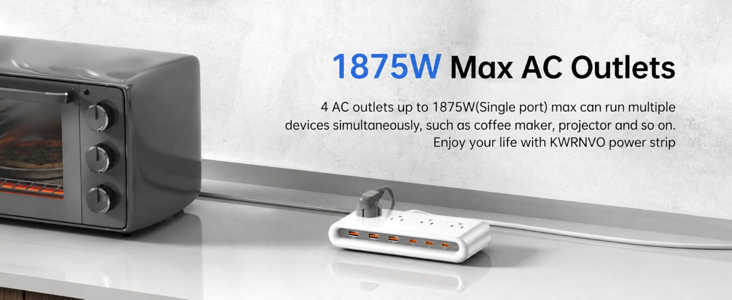 100-240v travel power strip with 1875W Max out put ac outlets for travel/Home
