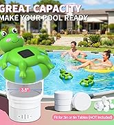 Blufree Pool Chlorine Floater, Frog Solar Chlorine Floater Glow in The Dark Fits 4x3'' Tablets, A...