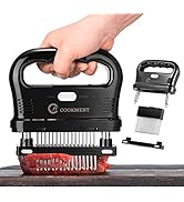 JY COOKMENT Meat Tenderizer Tool with 48 Stainless Steel Ultra Sharp Needle Blades, Detachable Ki...