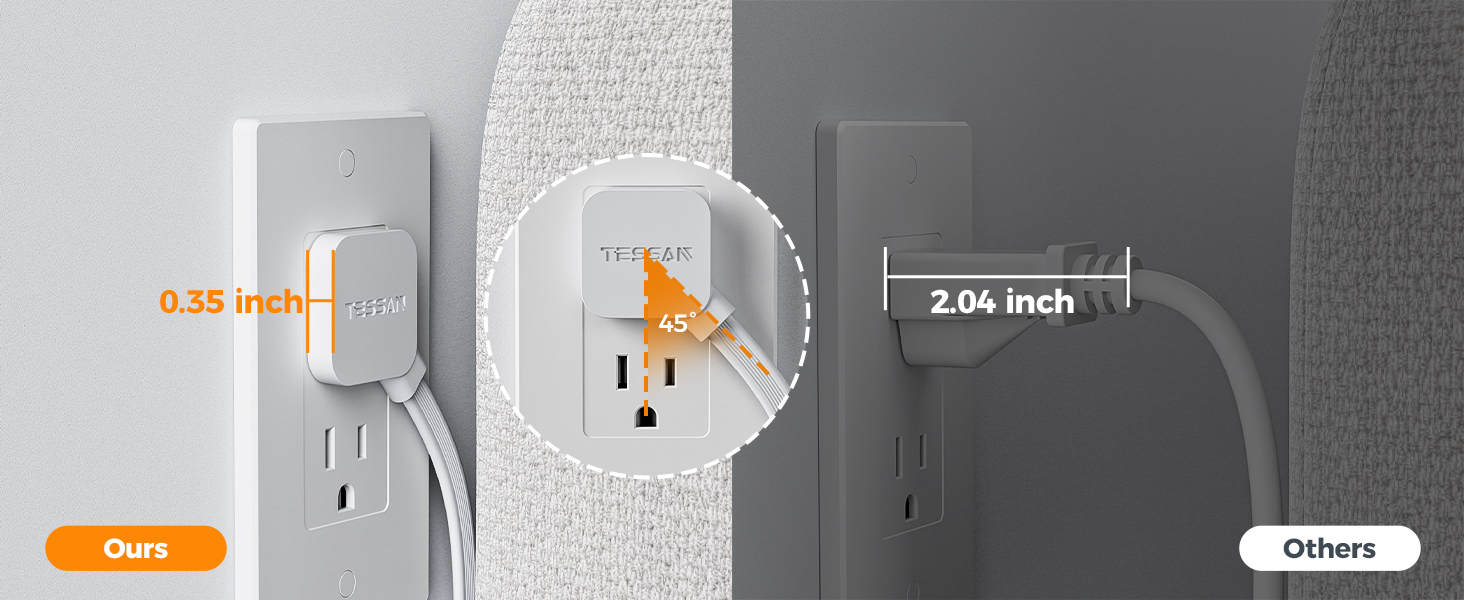 Flat Plug Power Strip