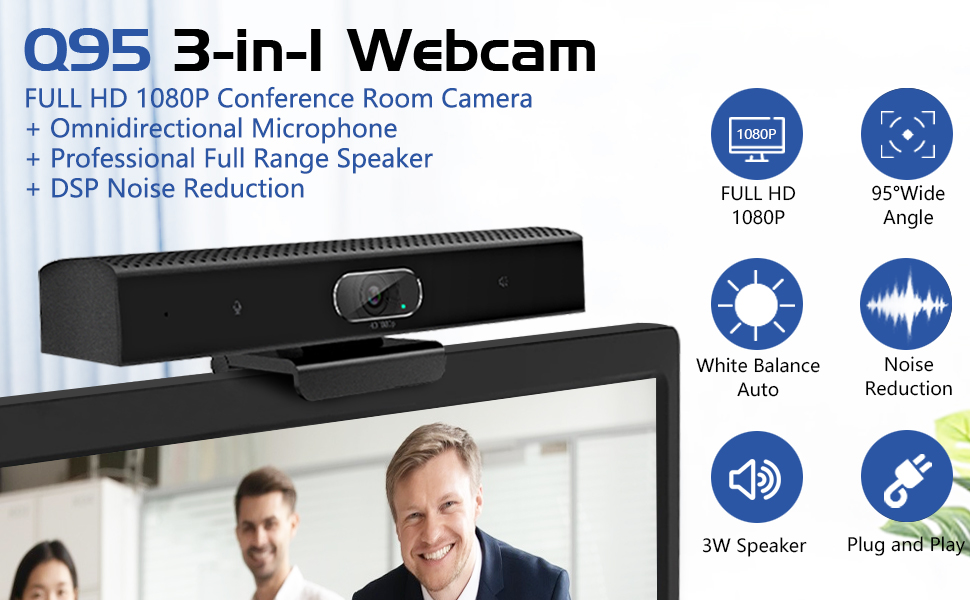conference room camera system conference webcam with microphone and speaker