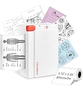 ORGBRO Sticker Printer, X3 Print Pods Mini Thermal Printer Bluetooth Sticker Maker Support 2-3 In...