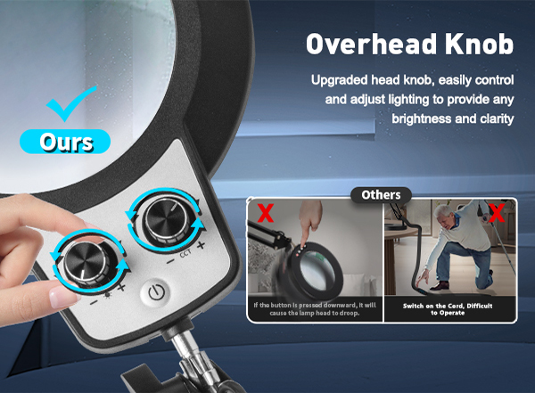 workbench light,esthetician light,magnifier with light hands free,10x magnifying glass