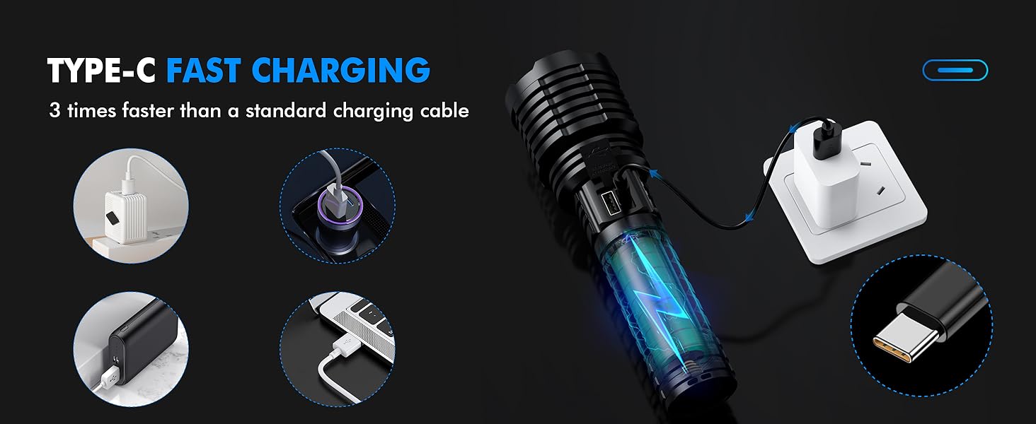 flashlights high lumens battery powered