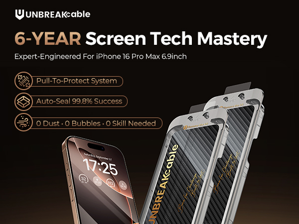 Tempered Glass Screen Protector for iPhone 16 Pro Max