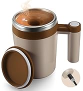 Self Stirring Coffee Mug: Rechargeable Automatic Self Stirring Mug with Magnetic Stirrer and Lid,...