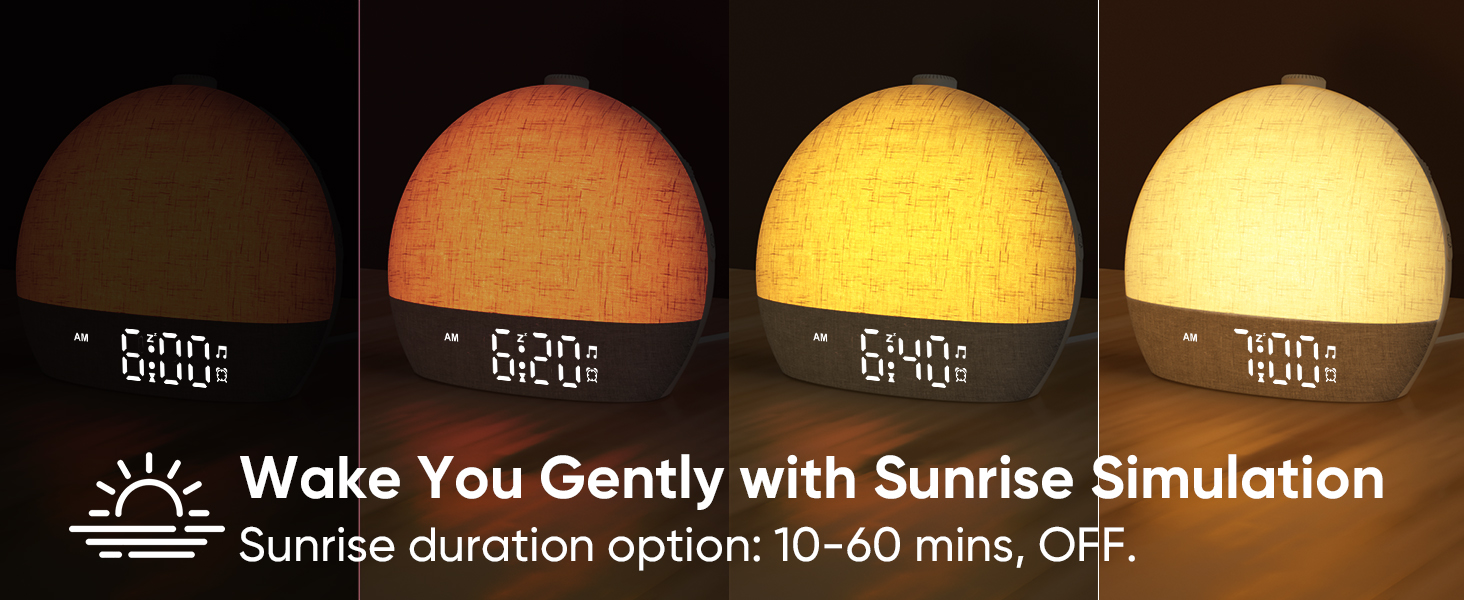 wake up light sunrise alarm clock