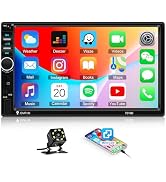 Camecho Car Radio Double Din Car Stereo 7" LCD Touch Screen in-Dash Head Unit with Bluetooth Supp...
