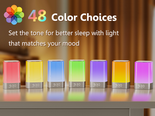 The Sound Machine White Noise Machine with 48 RGB Night Light for Baby Men Women Teenage Girls Boys