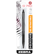 Zebra Pen G-750 gel pen in packaging, brass barrel, 1 pack