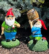 Gnometastic stanrd size garden gnome statues, funny garden gnomes for yard decoration