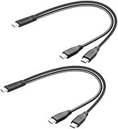 JSADZKJ Short USB C Splitter Charging Cord 2 in 1 Multi Type C Charge Cable, 3A Fast Charging, US...