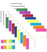 Sticky Index Tabs Book Page - 500Pcs 2 Inch Writable Colored Pages Markers, Repositionable File T...