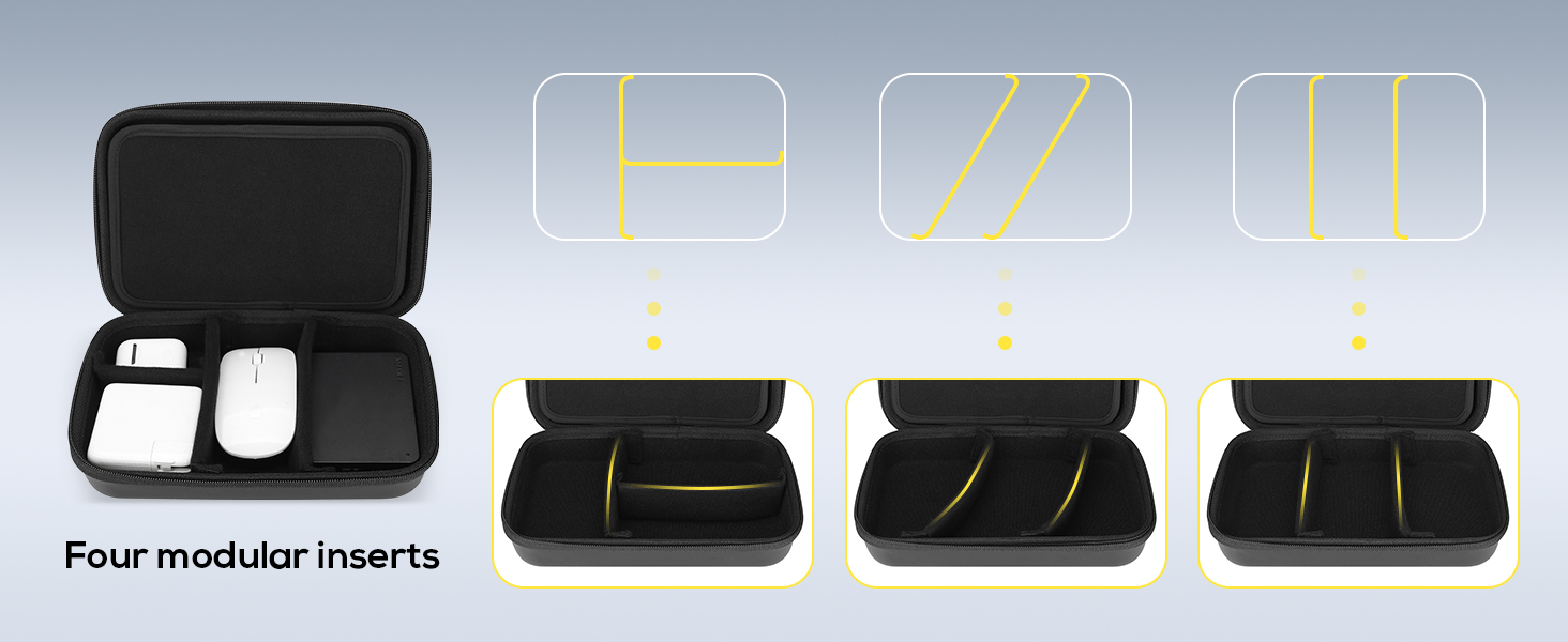 ProCase Hard Travel Electronic Organizer Case