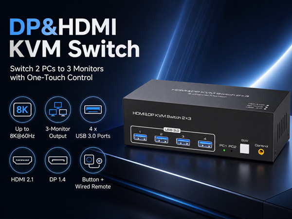 DP&amp;amp;HDMI KVM Switch