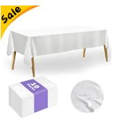 white plastic tablecloth