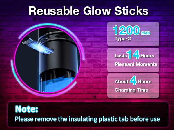 Rechargeable glow sticks