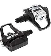 BV Bike Shimano SPD Compatible 9/16'' Pedals with Toe Clips - MTB/Spin/Indoor/Exercise/Peloton Bi...