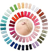 CÉLLOT 60Pcs Baby Hair Clips 1.2" Tiny Baby Bows Snap Hair Clips for Thin Hair Grosgrain Ribbon H...