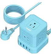 Power Strip with USB-C (3.0A), Power Strip Surge Protector (700J), Portable Travel Power Strip, T...