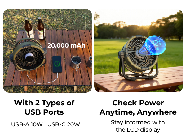 Camping fan green