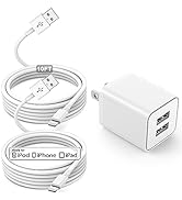 [Apple MFi Certified] iPhone Charger Block with 10 ft Cable, USB Wall Charger and Lightning Cord,...