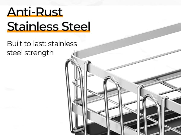 dish drying rack stainless steel
