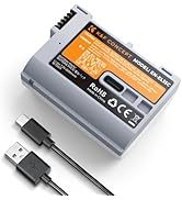 K&amp;F CONCEPT 2600mAh EN-EL15C Battery, USB-C Fast Charging Z6iii Battery Compatible with Nikon ZR,...