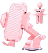VICSEED Pink Phone Holders for Your Car, [True Military-Grade Shockproof Strongest Suction Power]...