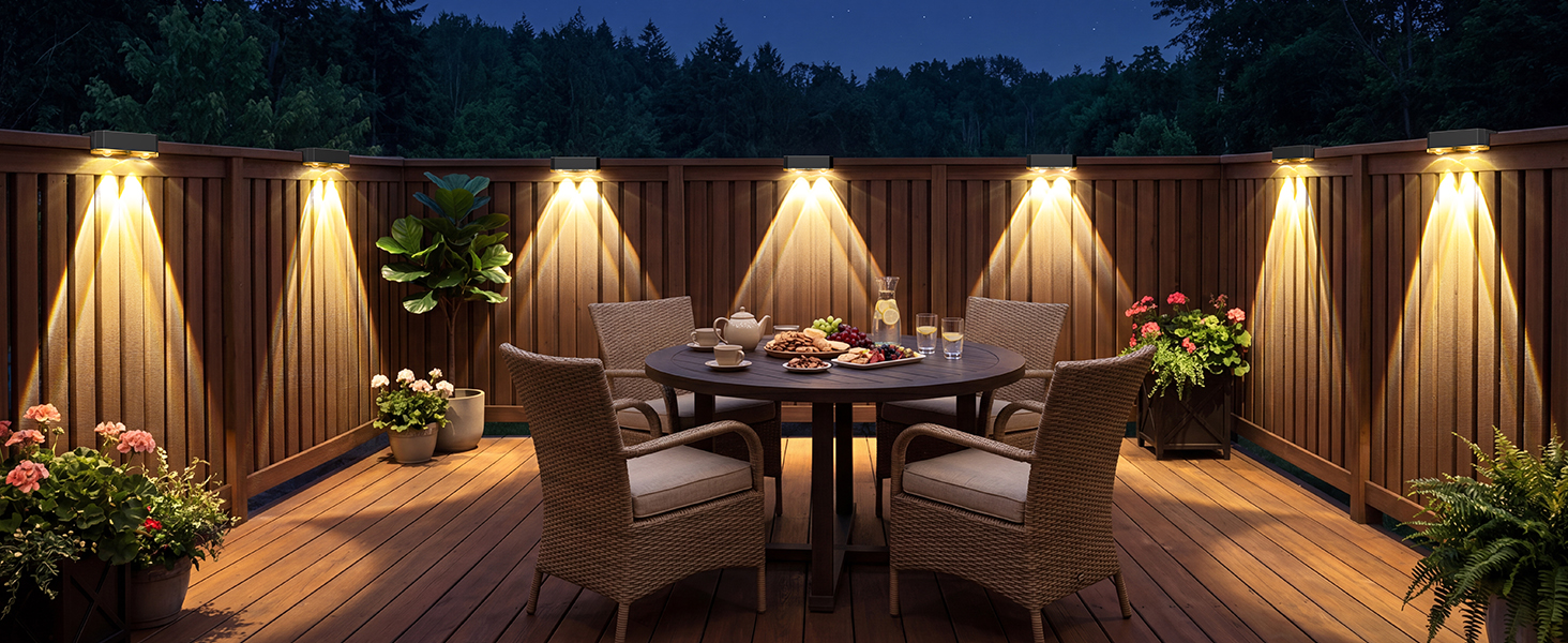 fence solar lights