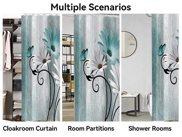 bathroom set with shower curtain