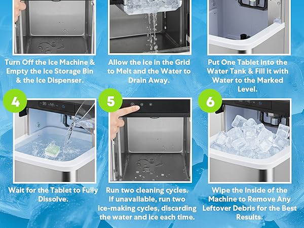 ice maker cleaner and descaler nugget ive cube commercial