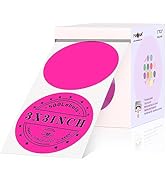 PARLAIM Round Thermal Labels 3 Inch Fluorescent Pink, 500PCS Circle Direct Thermal Printer Sticke...