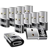 Ainisoul USB to USB C Adapter 10Pack, USB C Female to USB Male Adapter Type C Fast Charge Convert...
